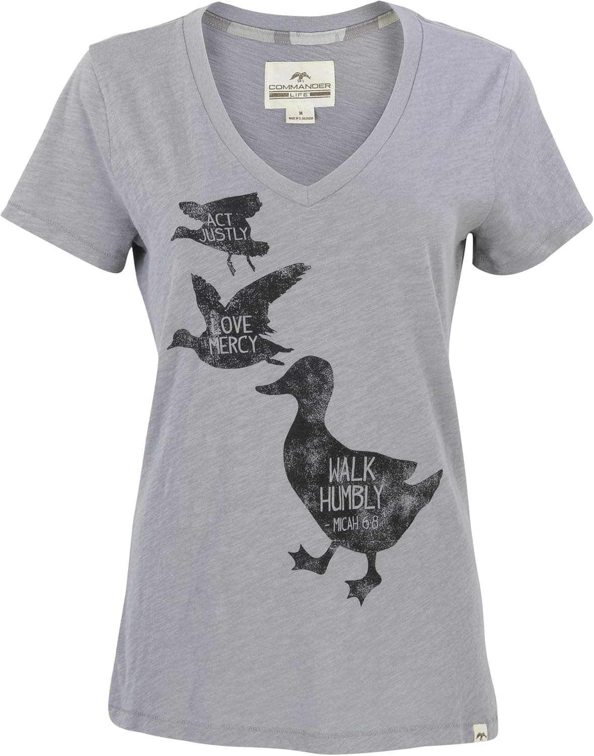 Duck and Buck Commander Men's Weider Slub V-Neck Duck Tee