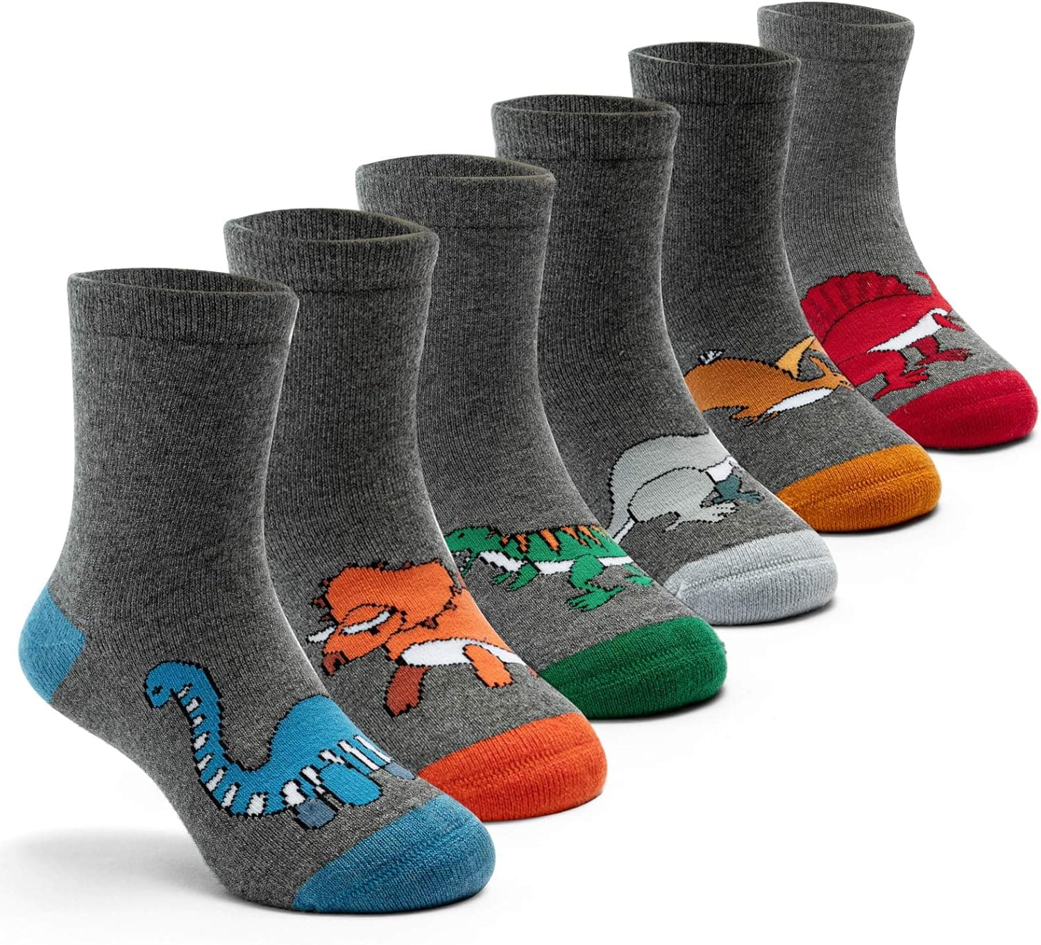 Moon Tree Boys Wool Socks Kids Warm Socks Winter Thermal Crew Socks 6 Pack