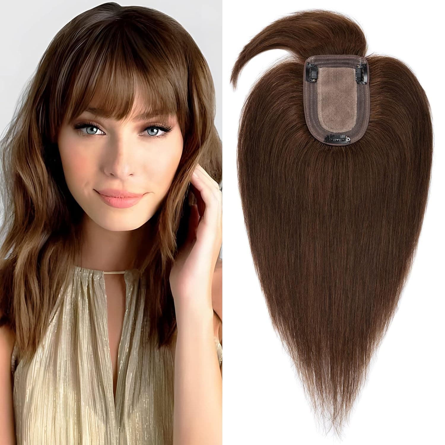 SEGO Hair Toppers for Women Real Human Hair with Thinning Hair