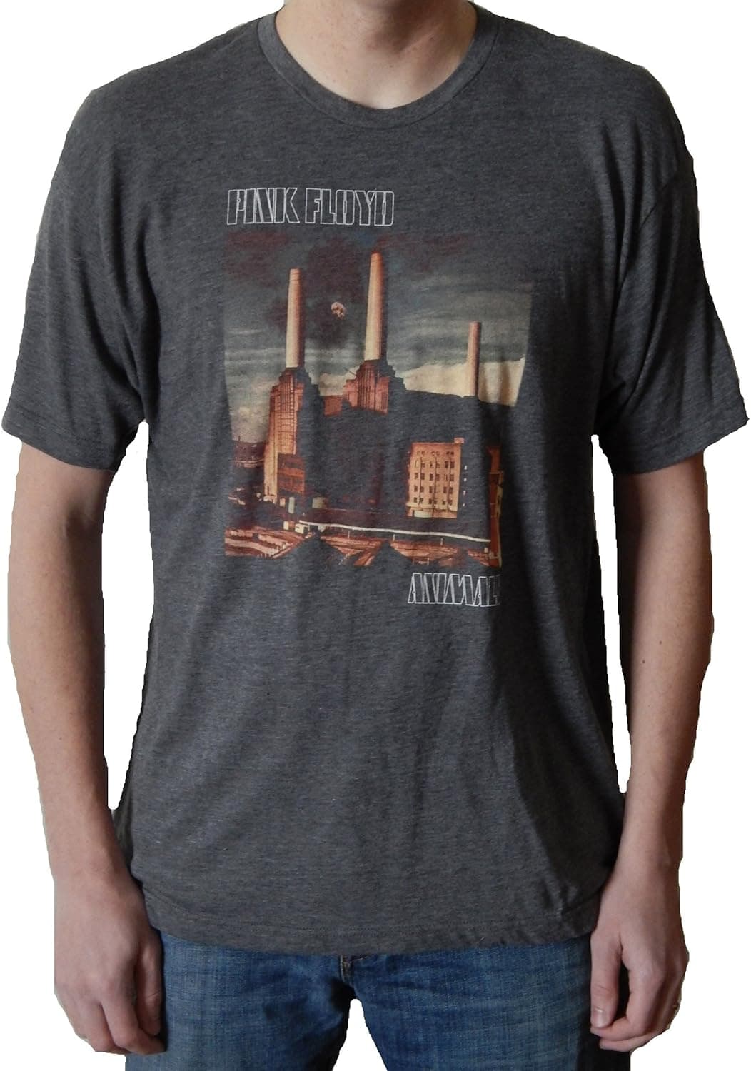 Pink Floyd Animals Album Cover Mens Grey T-Shirt XXL