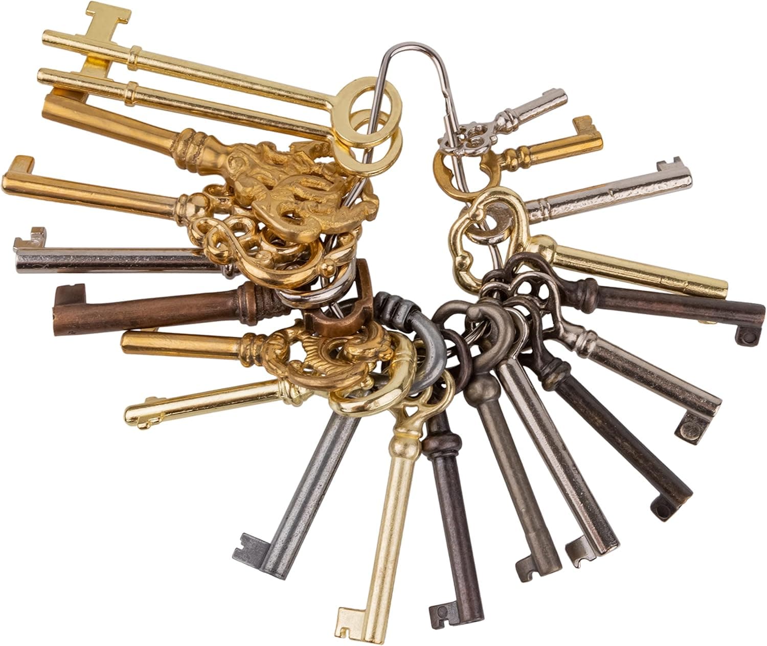 Skeleton Key Set Reproduction for Antique Furniture - Cabinet Doors, Grandfather Clocks, Dresser Drawers Vintage Old Furniture | KY-20S