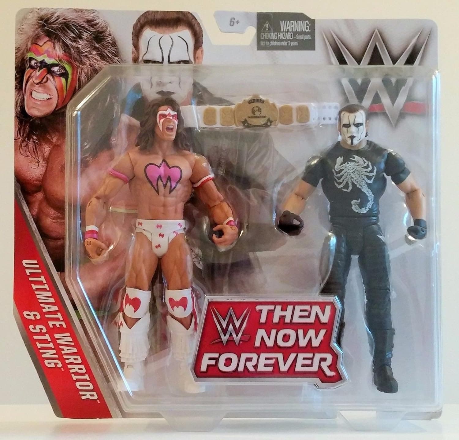 WWE, Basic Series, 2016 Then Now Forever, Ultimate Warrior and Sting Action Figures