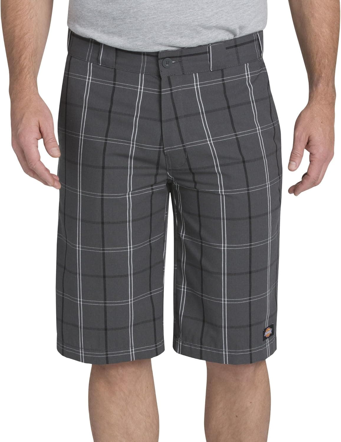 Dickies Men's Regular-Fit 13-Inch Multi-Use Pocket Plaid Short