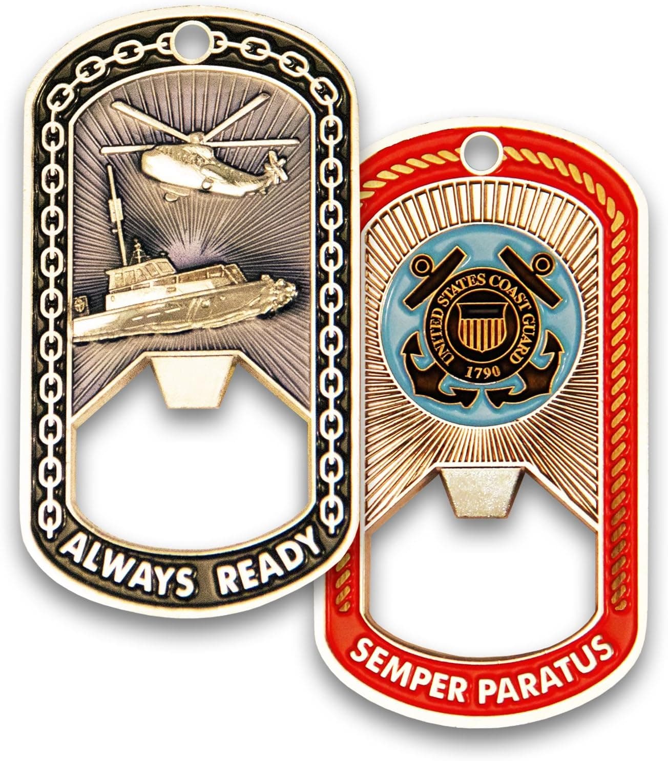 Coast Guard Challenge Coin - Dog Tag - Bottle Opener Coin - Designed by Military Veterans - Officially Licensed Product - Coins for Anything
