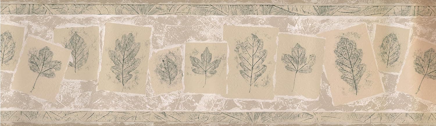 Norwall FX70717A Wallpaper Border Leaf imprint
