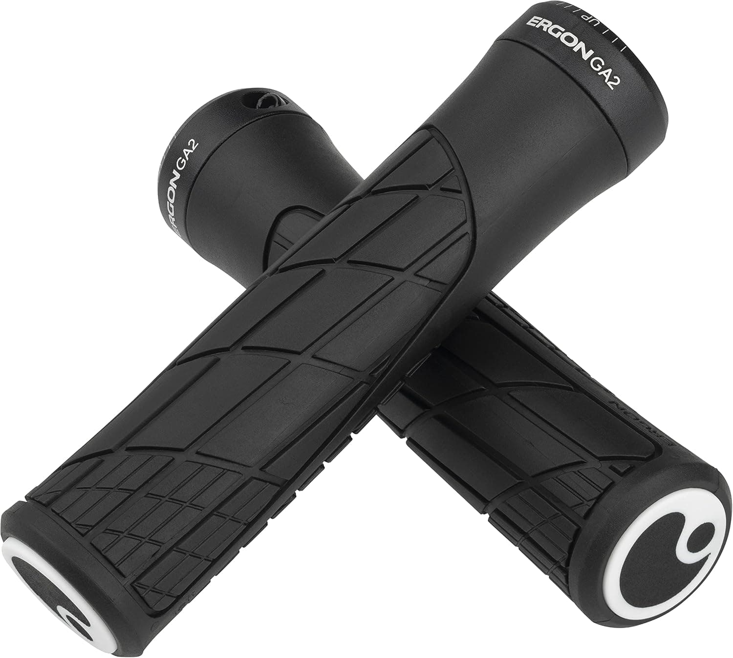 Ergon GA2 Ergonomic Bike Handlebar Grips | MTB Mountain Trail E-Bike| Comfort & Control for Demanding Trails | Lock-on, Carbon Bar Compatible | Standard Trigger Shifter Style | Pair of Grips, 7 Colors / One Size
