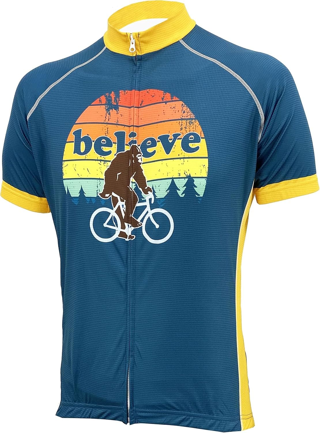 Men's Bigfoot Cycling Jersey, Believe Series Bike Shirt, Short Sleeve - for Biking and Riding