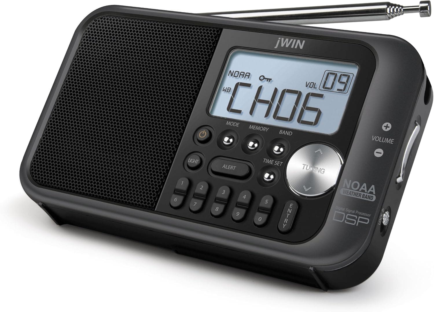 jWIN JXM122 Portable AM/FM Weather Band Radio