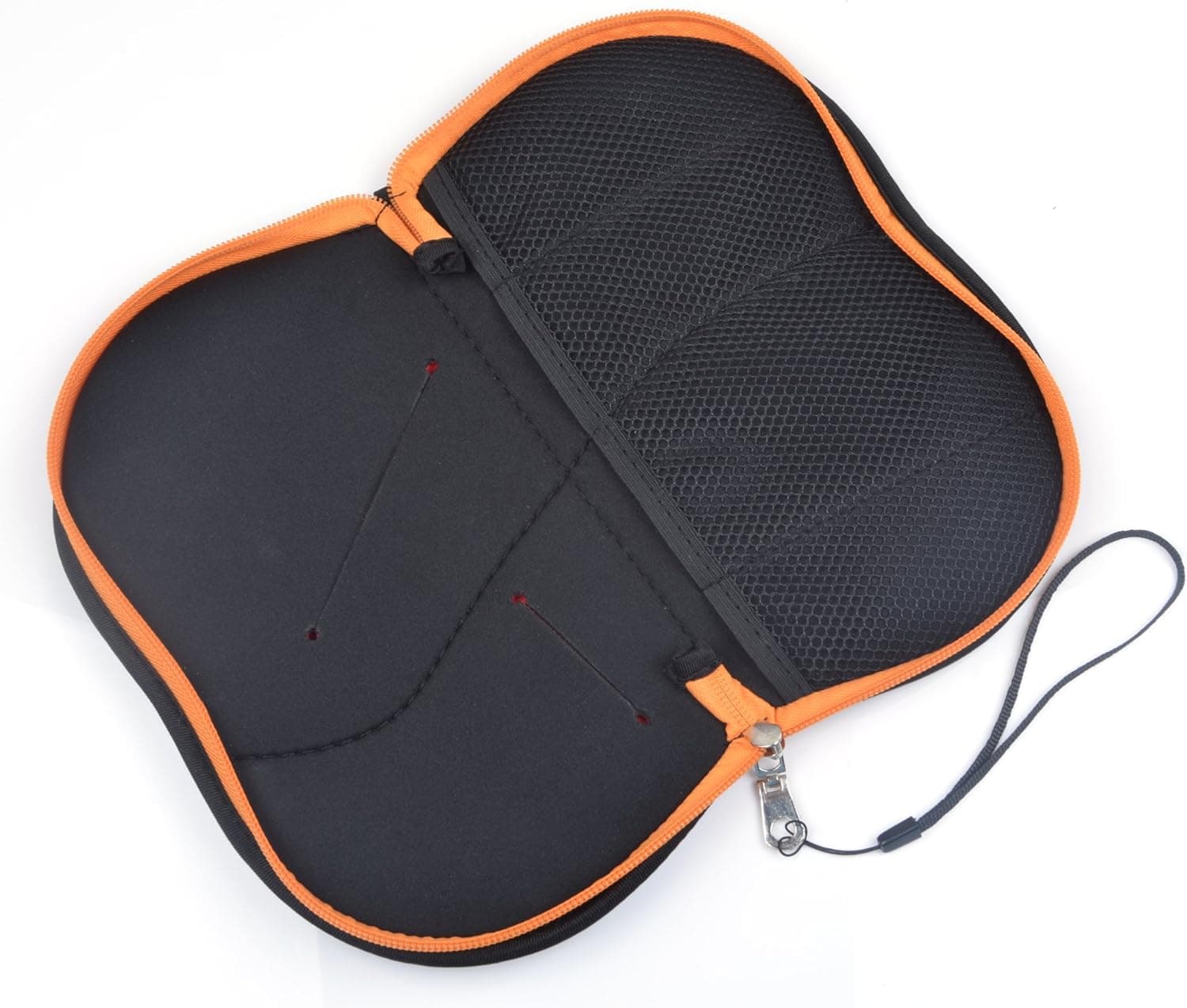 Case Star Black Color with Orange Zipper Neoprene Sleeve Travel Organizer Carrying Bag Electronics Accessories Case for USB Flash Drive / Portable Hard Drive / Cables / SD Cards