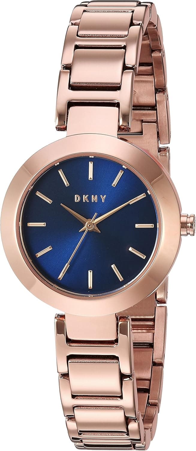 DKNY Women's Stanhope Stainless Steel Analog-Quartz Watch with Stainless-Steel Strap, Rose Gold, 18 (Model: NY2578)