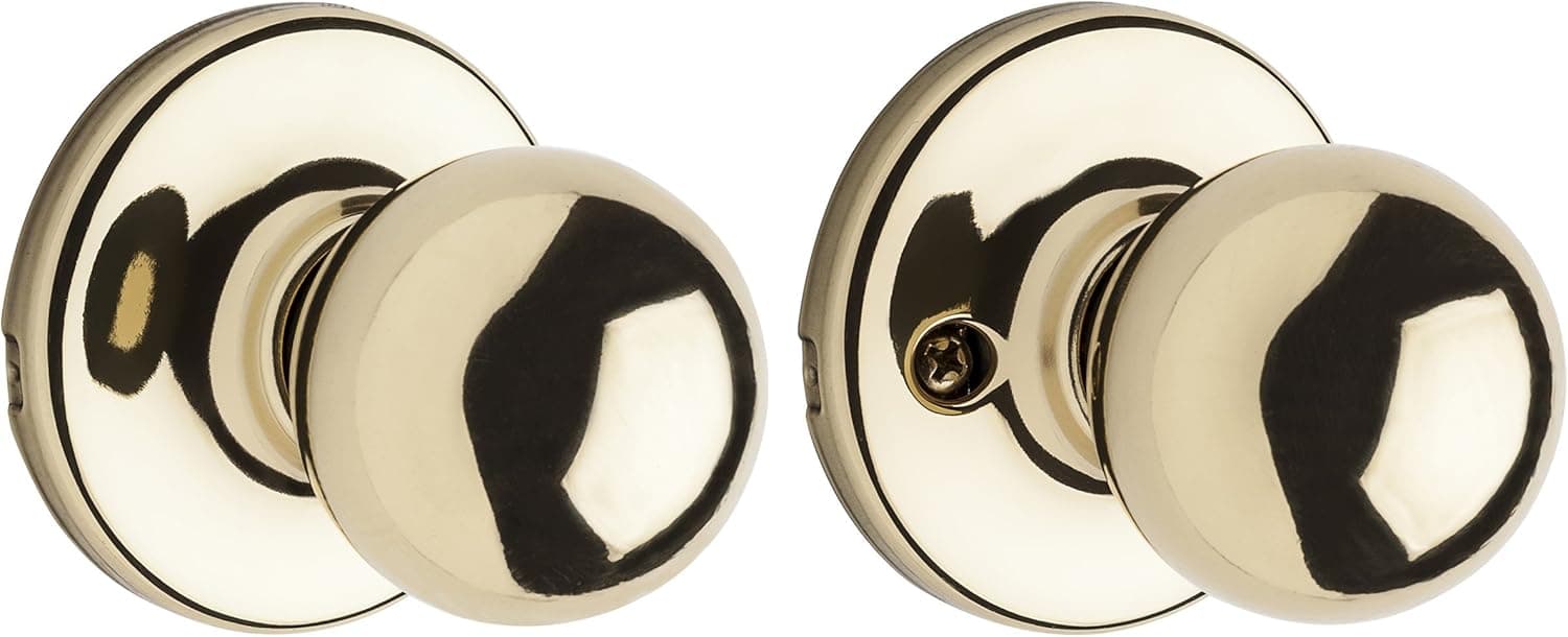Kwikset Corporation 97200-834 Abbey Hall/Closet Knob, Polished Brass