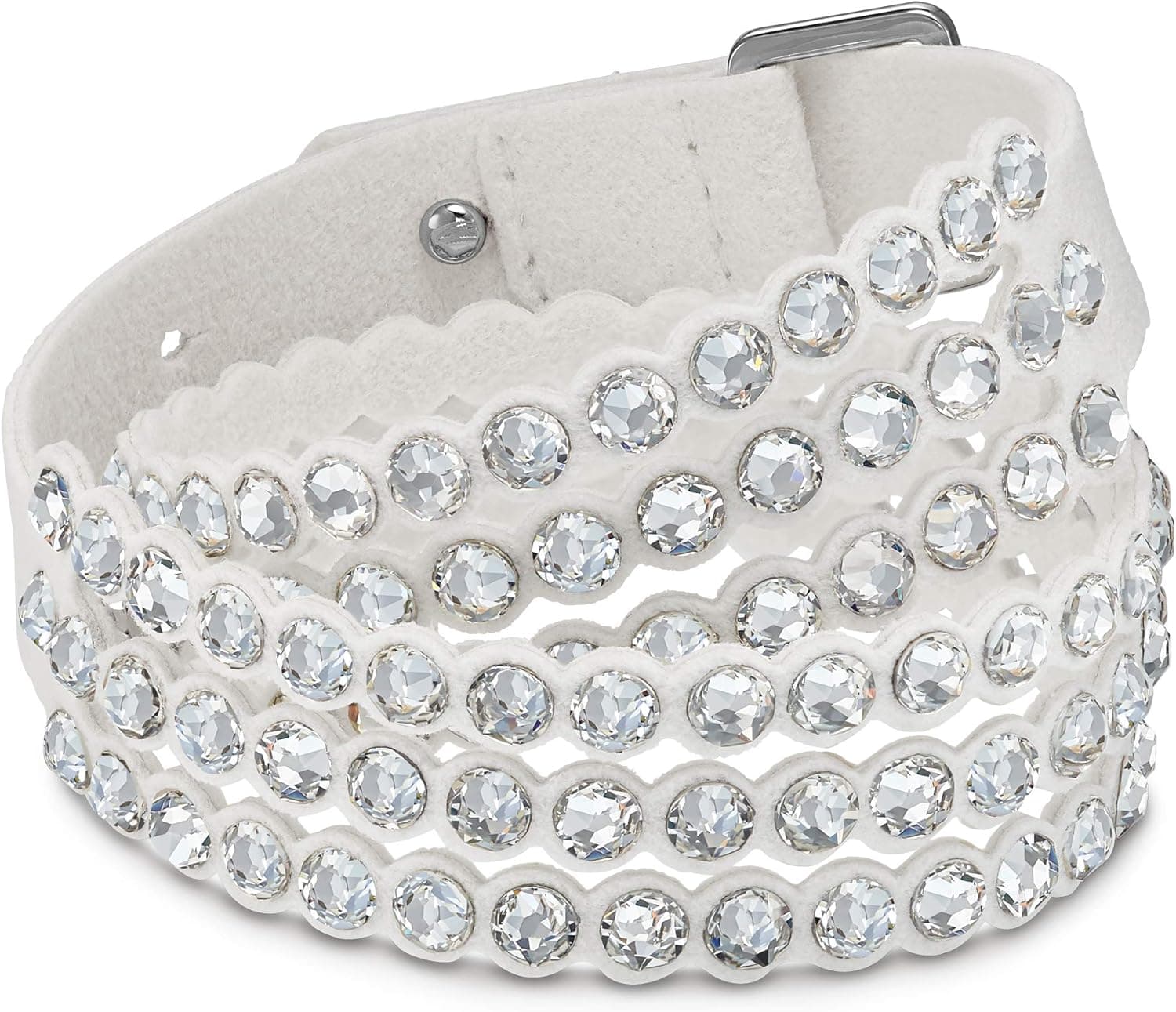 SWAROVSKI Women's Leather Look Crystal Power Bracelet Collection