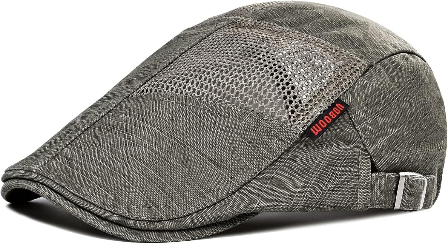 VOBOOM Men Distressed Ivy Caps Breathable Mesh Summer Newsboy Hat Adjustable Outdoor Cabbie Gatsby Hat