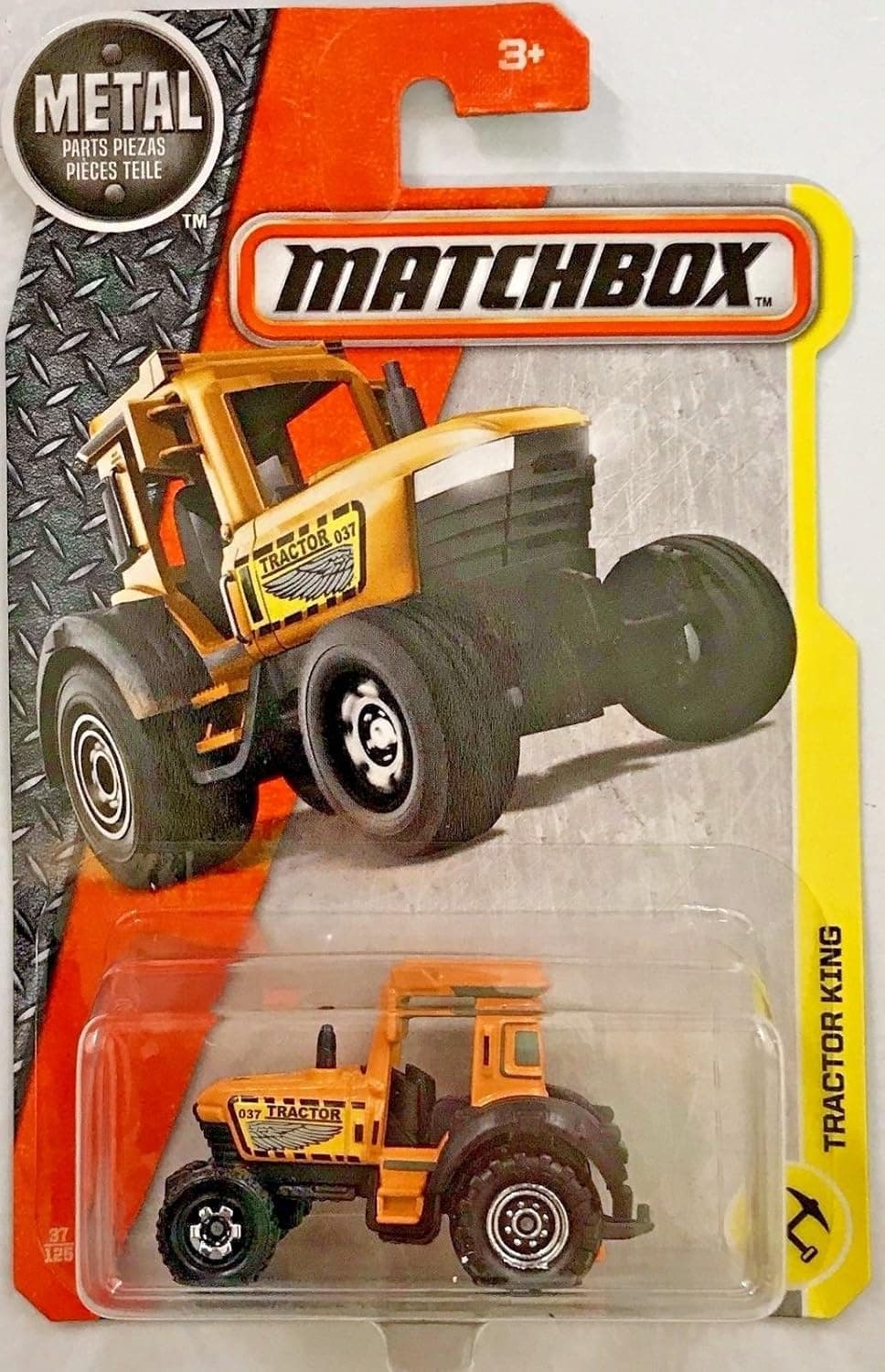 Matchbox 2017 MBX Construction Tractor King 37/125, Orange
