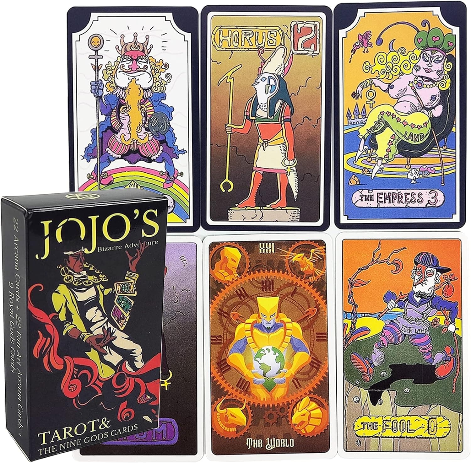 mrdiyshisha JoJo's Bizarre Adventure: Stardust Crusaders Tarot Deck, 84 PCS JJBA Anime Tarot Cards