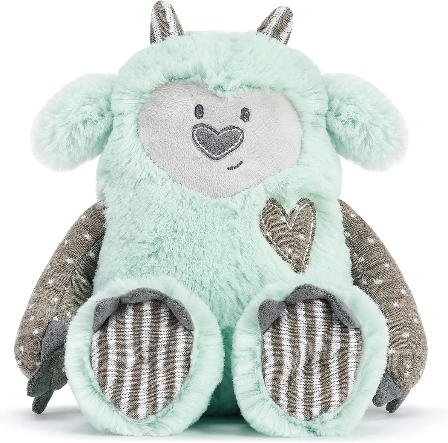 DEMDACO Green Growl Pal Loves with Big Heart 10 inch Children's Plush Stuffed Animal Toy