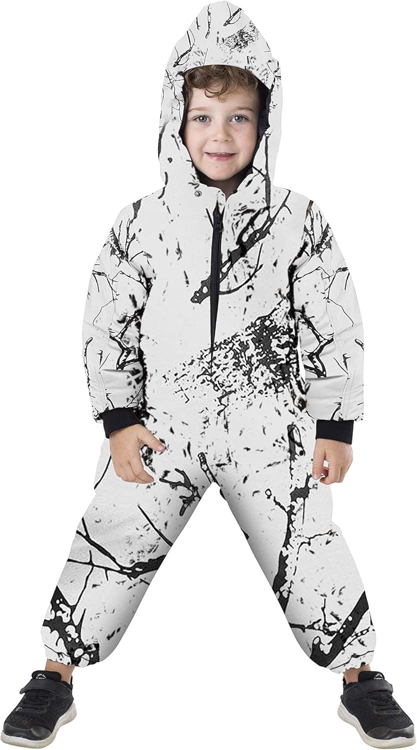 TrailCrest Infant-Toddler One Piece Snowsuits Overalls Waterproof Ski Suits Jackets Coats Jumpsuits Snowboarding (5T, Snow Camo)