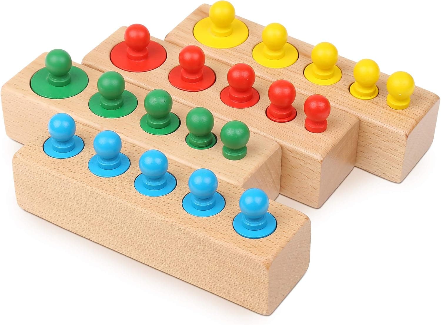 Boxiki kids Montessori Toys. Stacking Rainbow Wooden Puzzle. Innovative Puzzles to Boost Your Child's Brain Power and Creativity. Great Gift for Boys and Girls Aged 4+ Years Old.