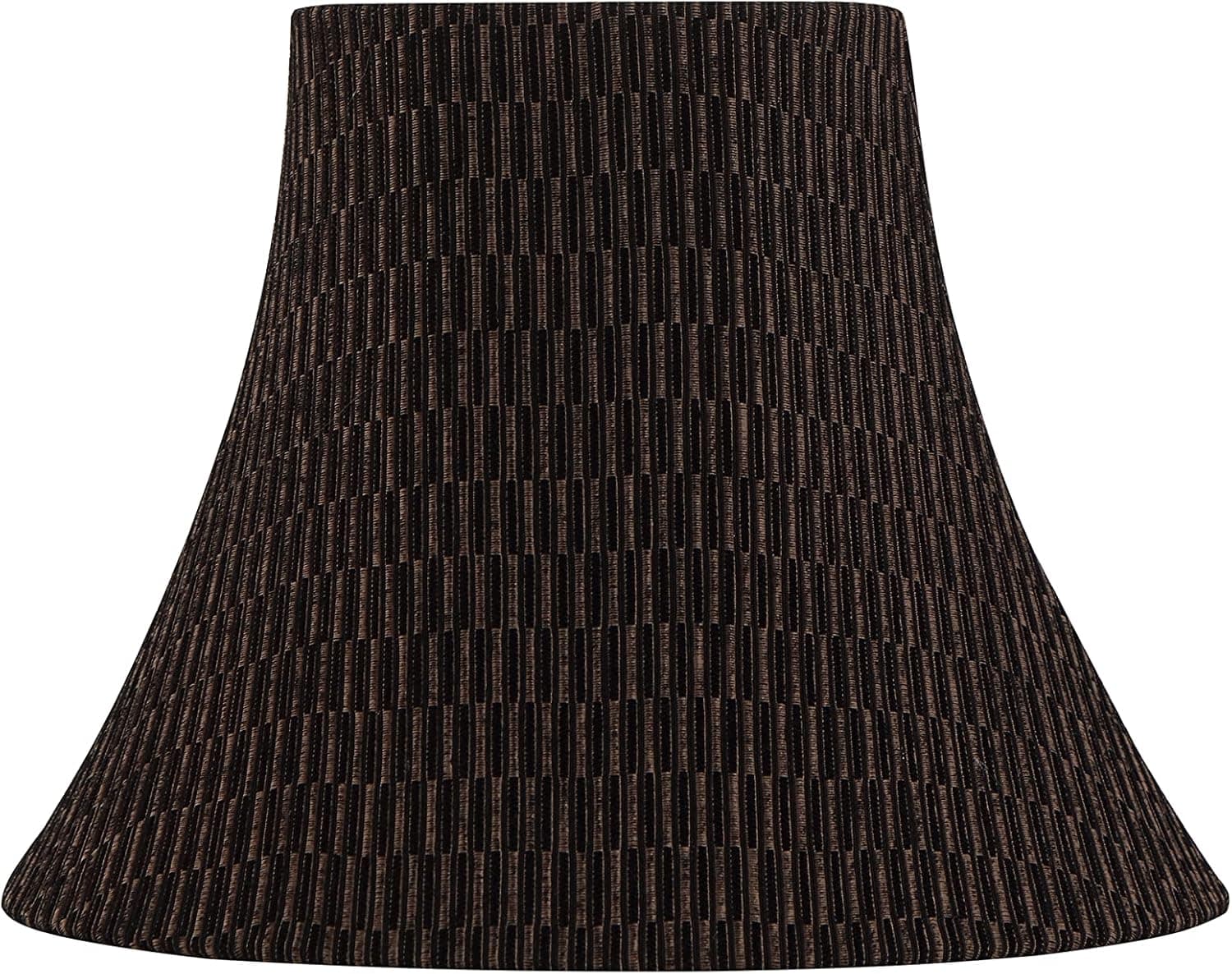 Aspen Creative 30157 Transitional Bell Shape Spider Construction Lamp Shade in Black & Brown, 12" wide (6" x 12" x 9 1/2") Spider LAMP Shade
