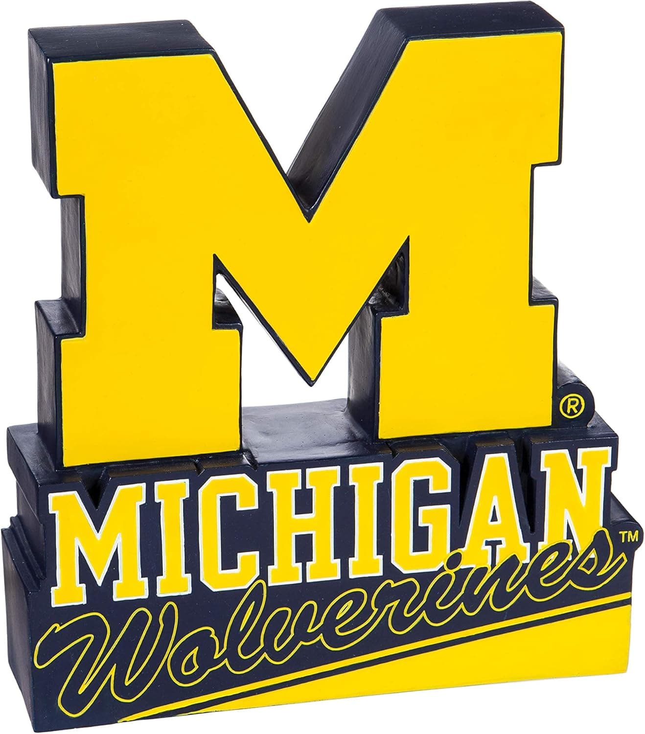 Team Sports America NCAA University of Michigan Fun Colorful Mascot Statue 12 Inches Tall