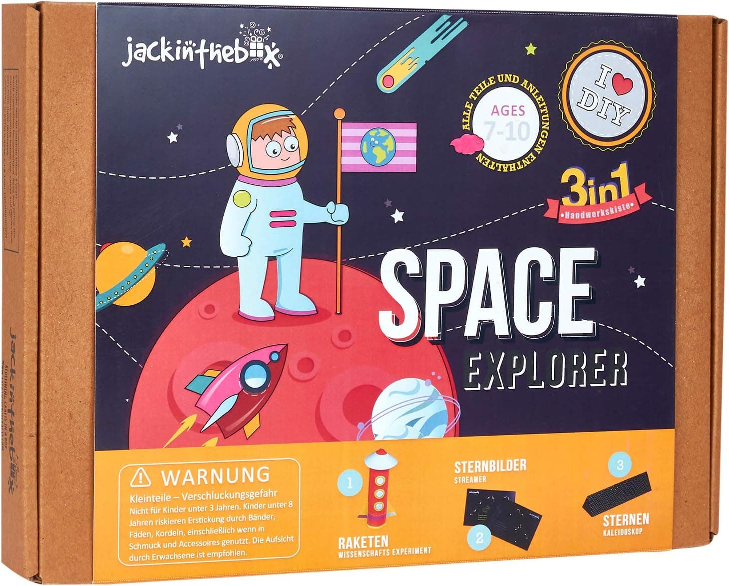Space Themed STEM Learning Educational Toy for Boys and Girls | 3 Activities-in-1 Kit | Great Gift for kids Aged 7 8 9 10 years old