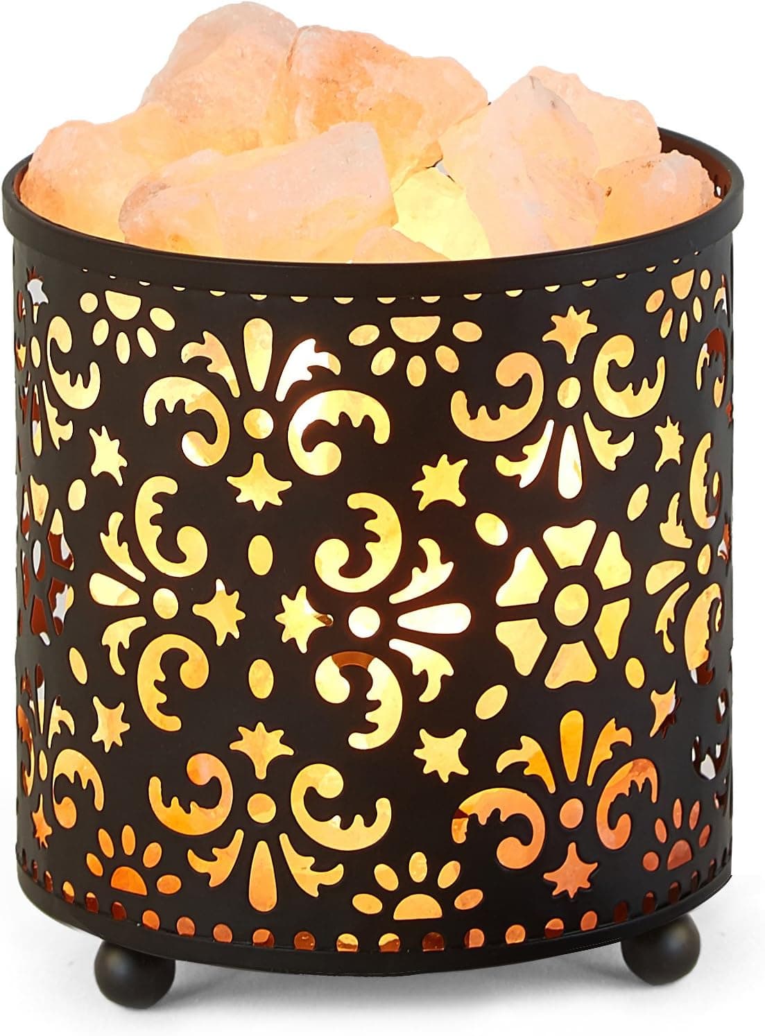 Urban Shop Damask Frame Salt Lamp