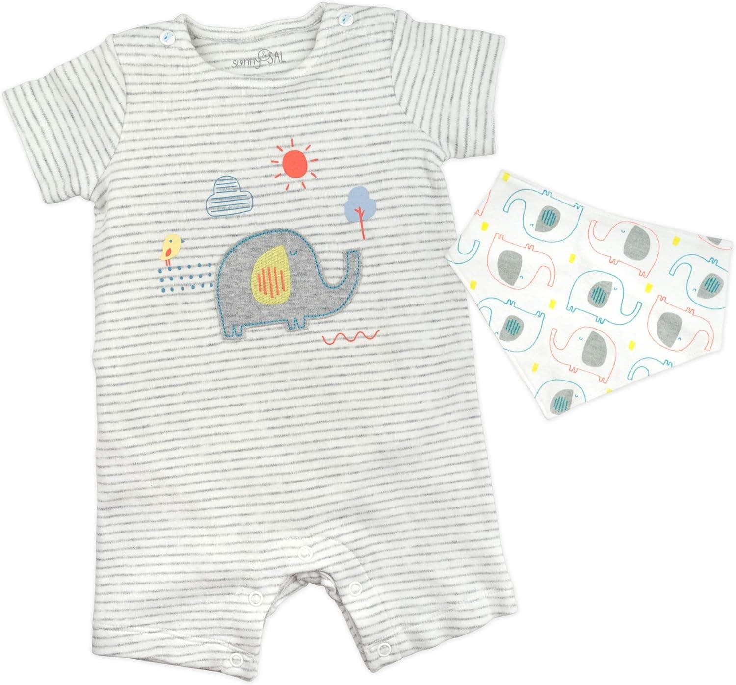 Baby Clothing Set, 2-Piece Set with Romper & Bib