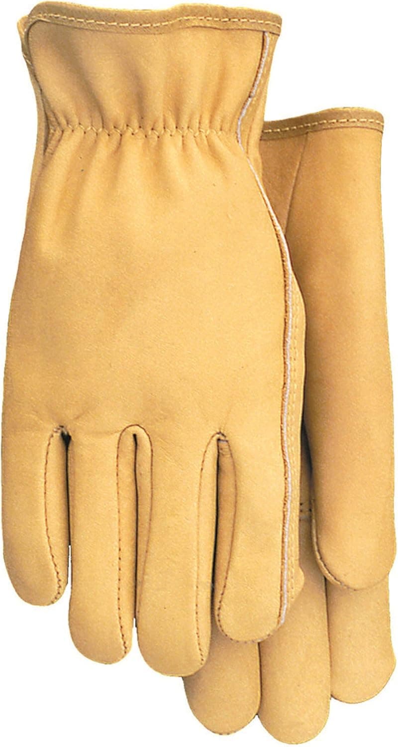 Midwest Gloves & Gear 608 American Made Top Grain Cowhide Leather Gloves, Work Gloves Men, XL