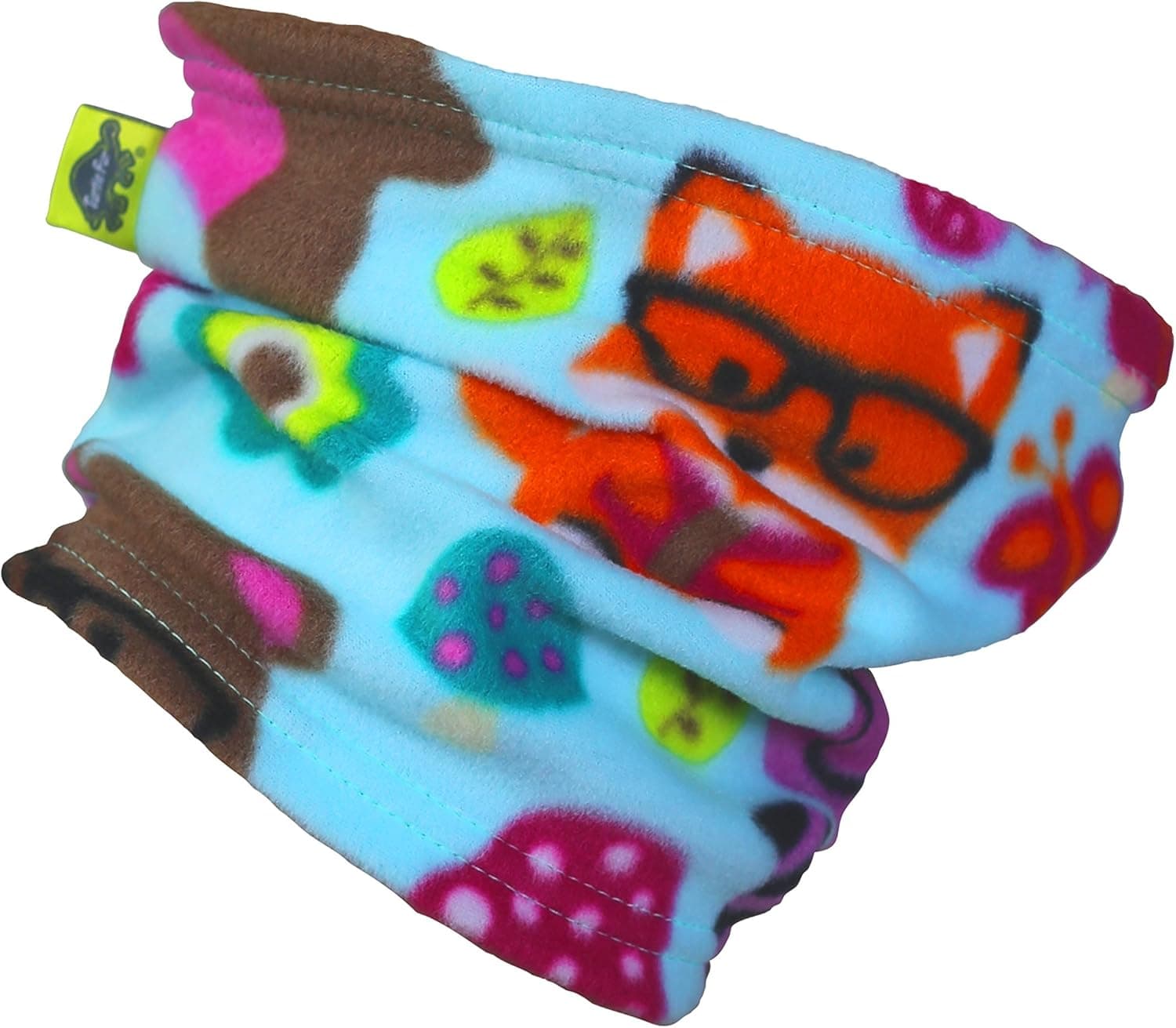 Turtle Fur Kids Single-Layer Classic Fleece Playful Prints Neck Warmer Backyard Brain Trust