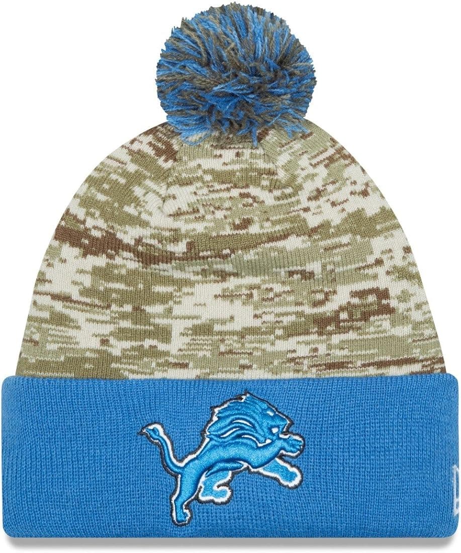 New Era Men's NFL 2015 Detroit Lions Salute to Service Knit Hat Digi Camo Size One Size