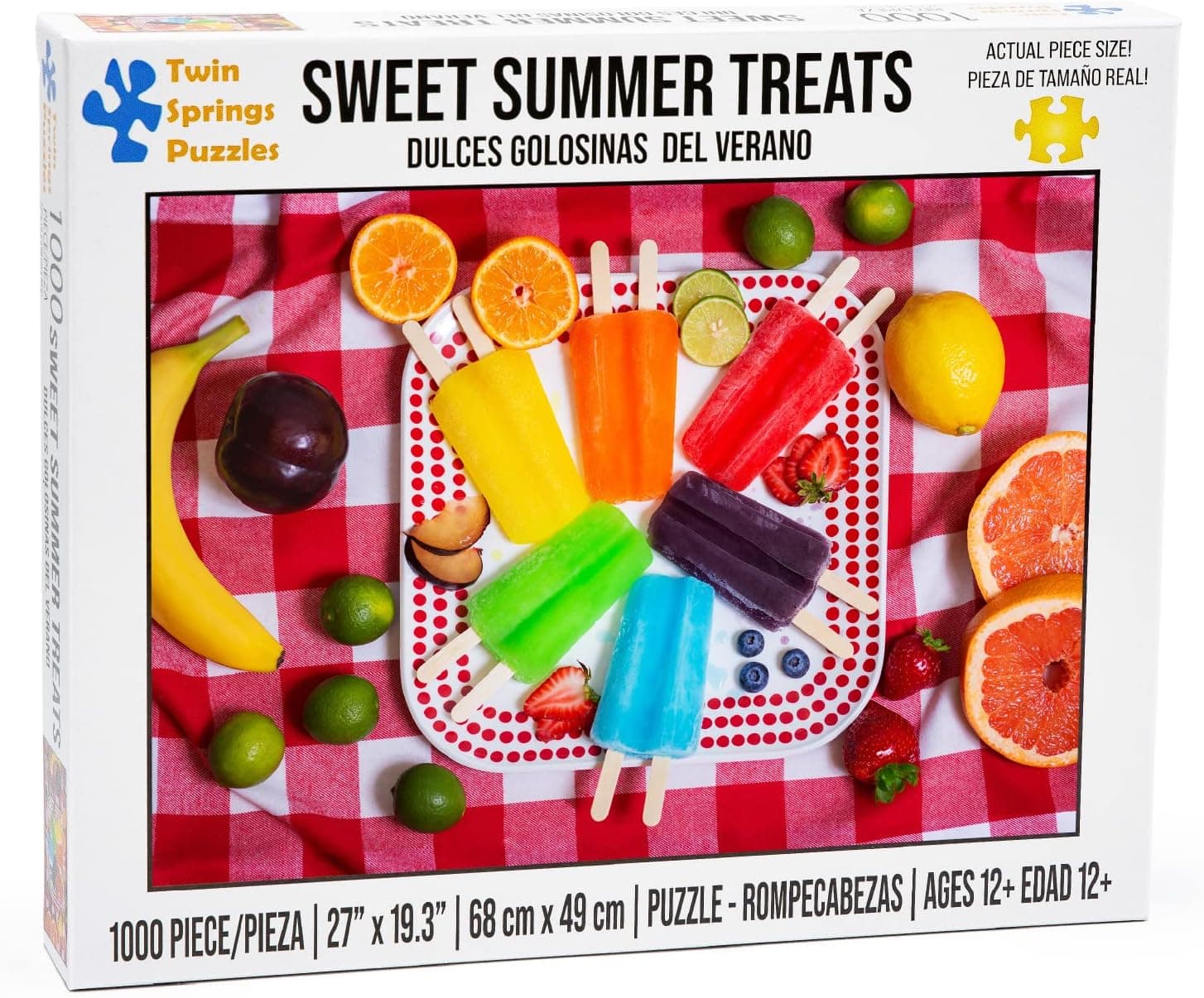 Sweet Summer Treats | Popsicles and Fruit Twin Springs Puzzles 1000 Piece Jigsaw Puzzle