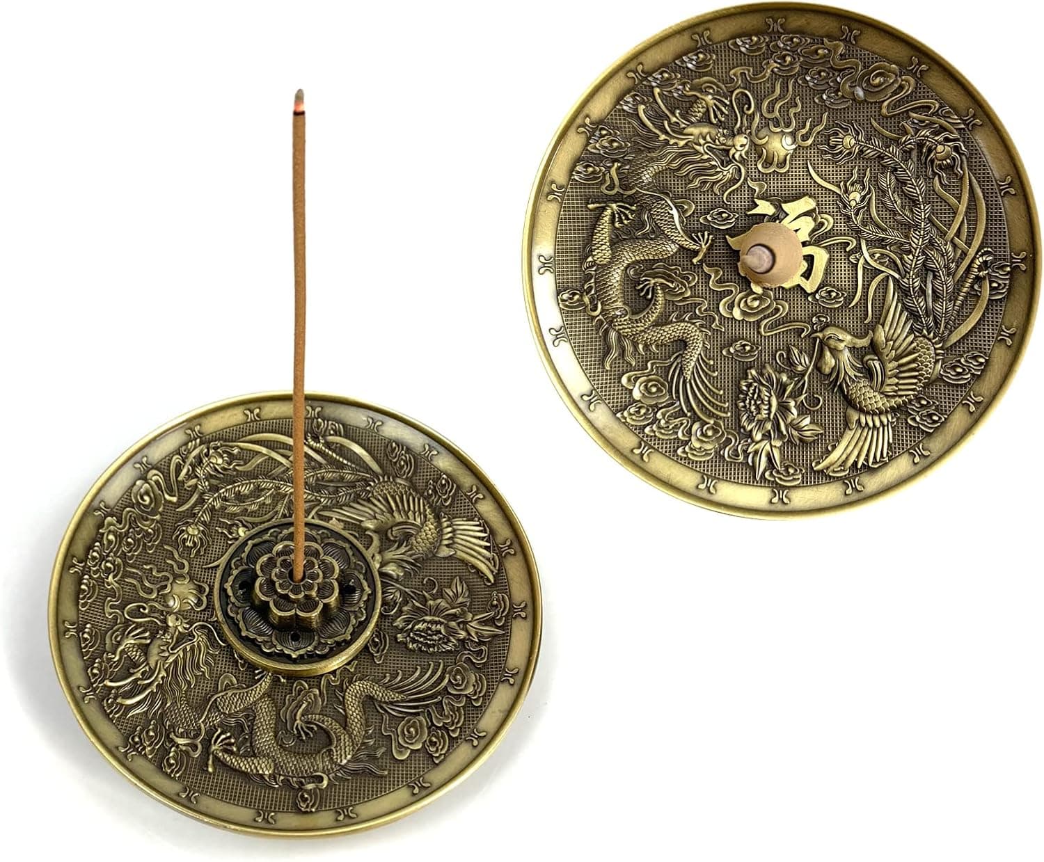 Bronze Dragon Incense Catcher Incense Burner Brass Incense Holder Ash Catcher Plate