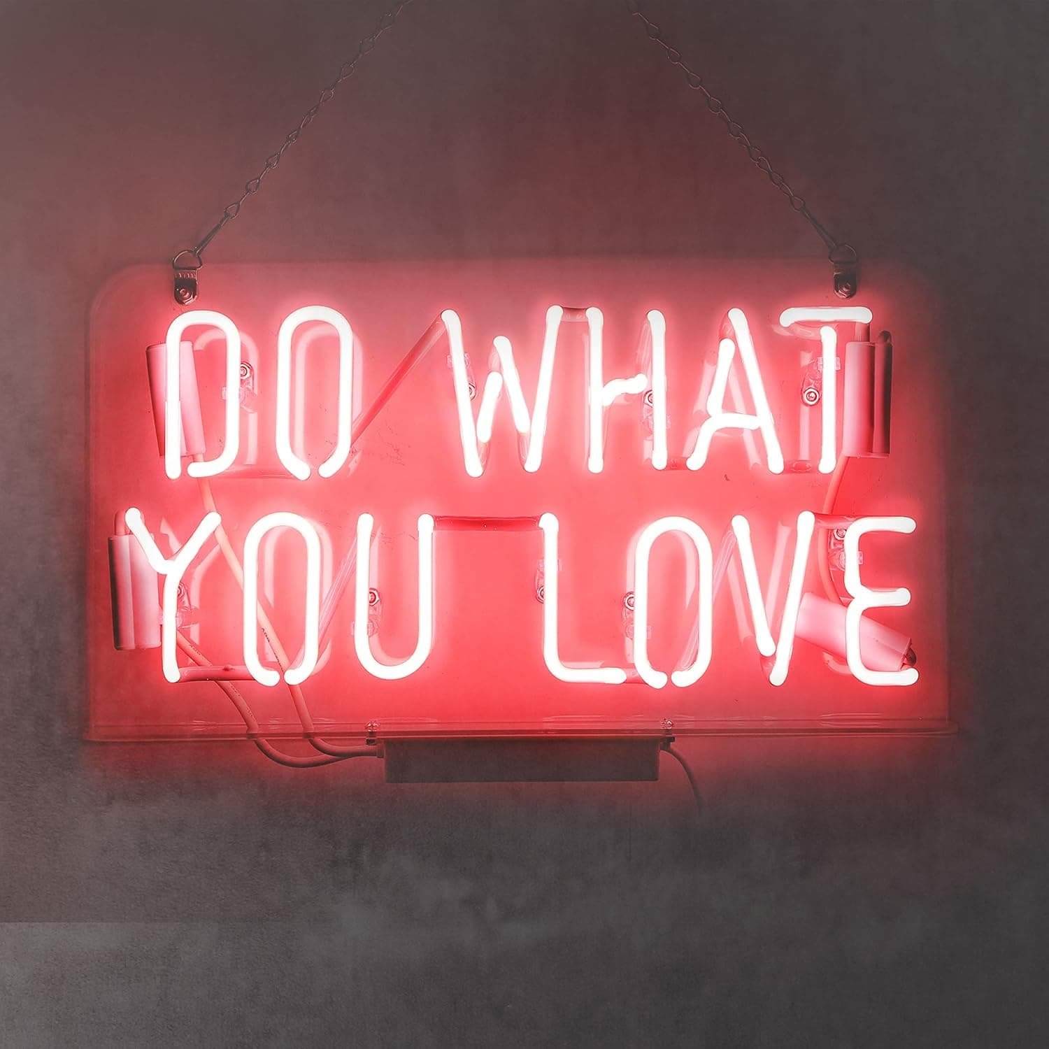 Neon Signs Pink Do What You Love Neon Lights, Neon Light Sign Real Neon Lamp, Wall Sign Art Decorative Signs Lights, Neon Words for Home Christmas Room Decor Bar for Party Holiday Decoration Signs