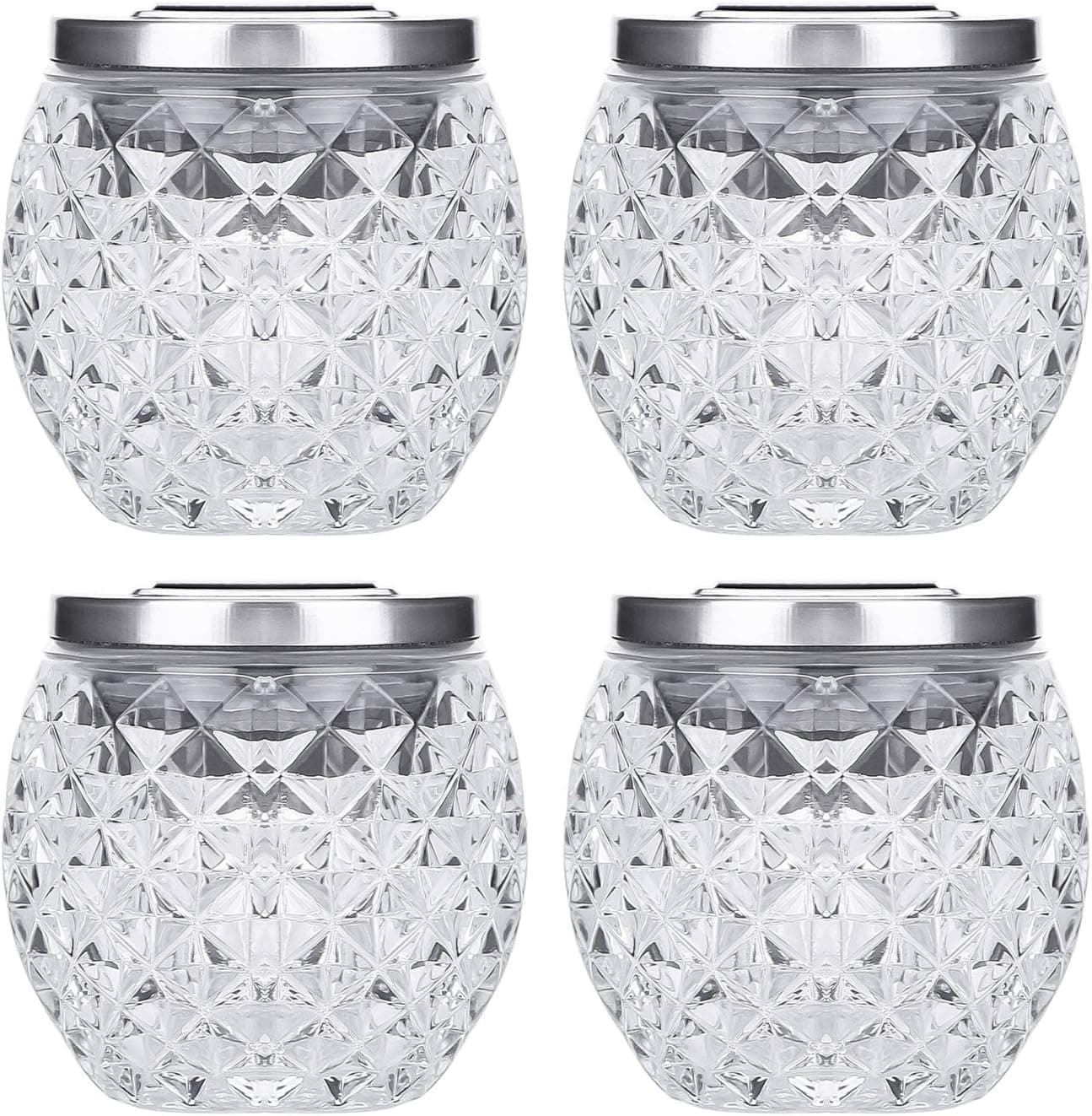 Nekepy Solar Powered Lights, Solar Table Lights, Outdoor&Indoor Waterproof Led Night Light for Bedroom Yard Patio Decorations, 4 Pack