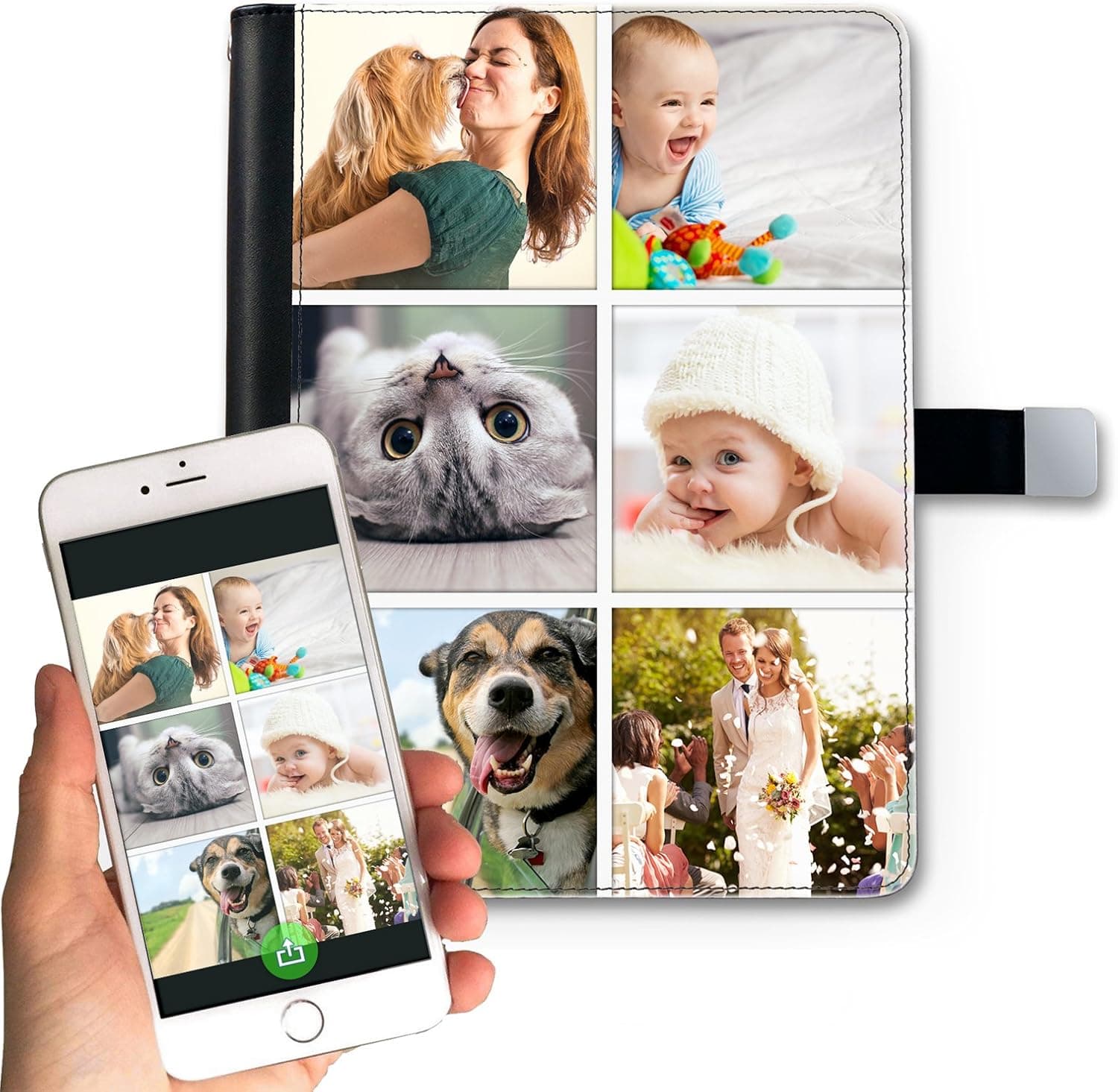 Personalized iPad Case for Apple iPad 10.2 inch (2019) (7th Gen), Ipad 7, 360 Swivel Leather Side Flip Cover, Personalize with Image, Customise Photo Case