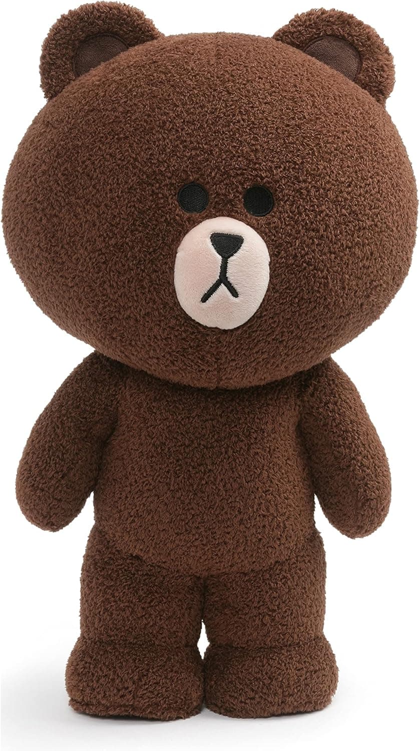 GUND LINE Friends Brown Standing Plush Stuffed Animal Bear, Brown, 14"