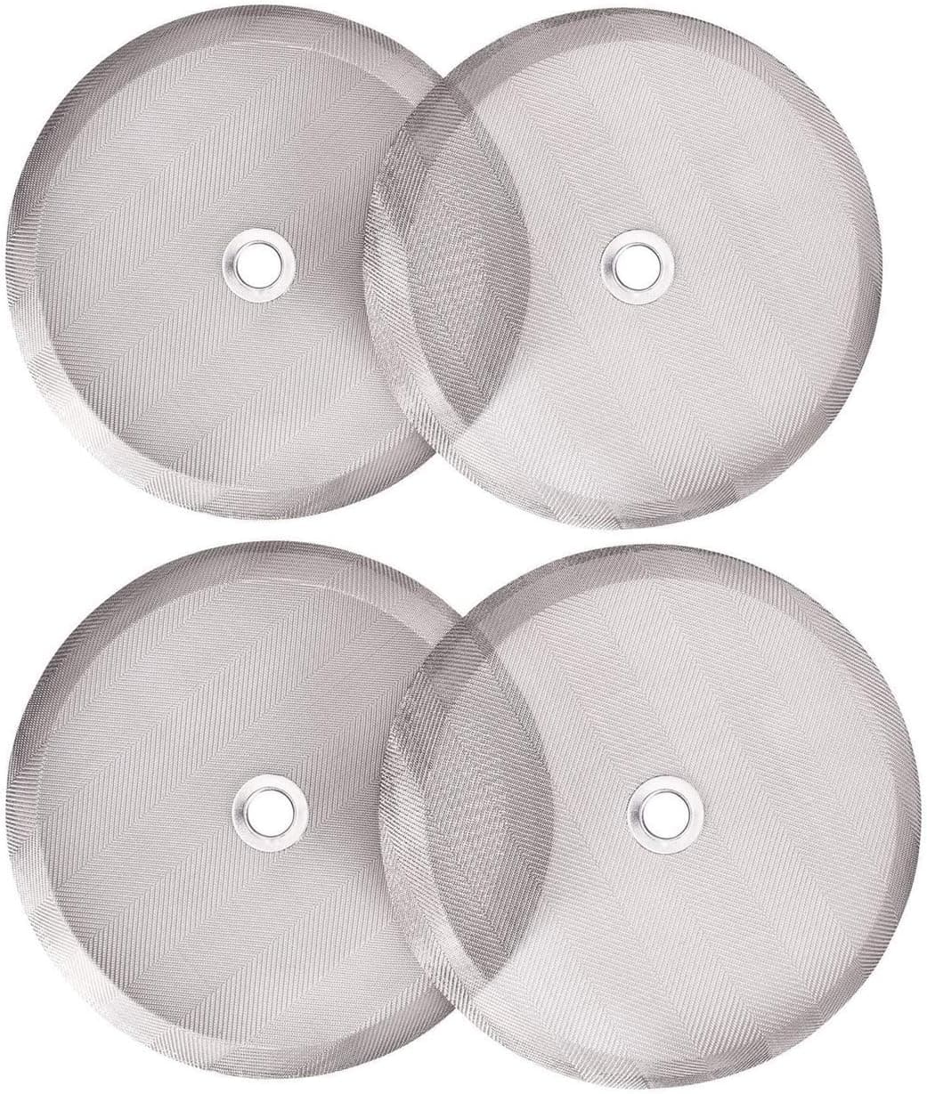 Small French press filters replacement 12 Oz - Universal French press screens includes metal center ring for 3 cups, 350ml french press