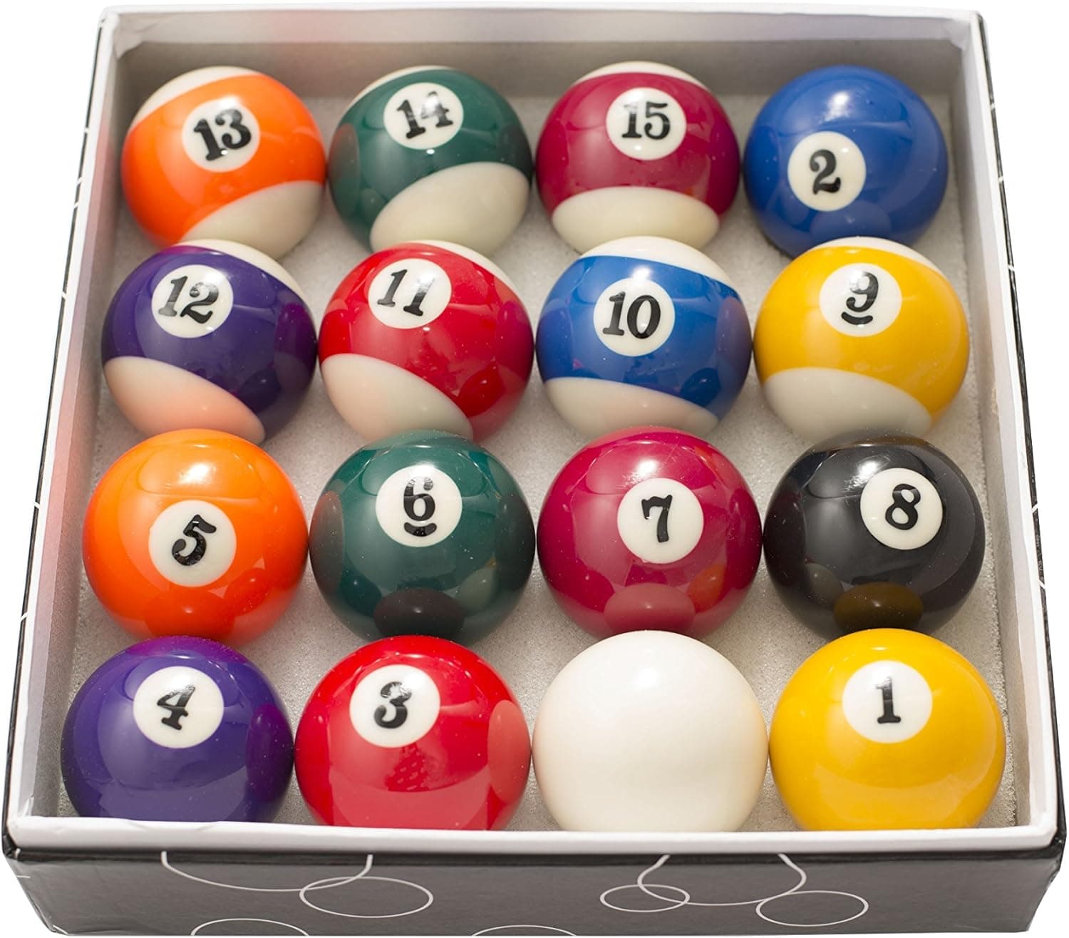 Transcend United 2 Inch Small Size Pool Billiard Ball Set for Kid and Fun Use Or Small Pool Tables