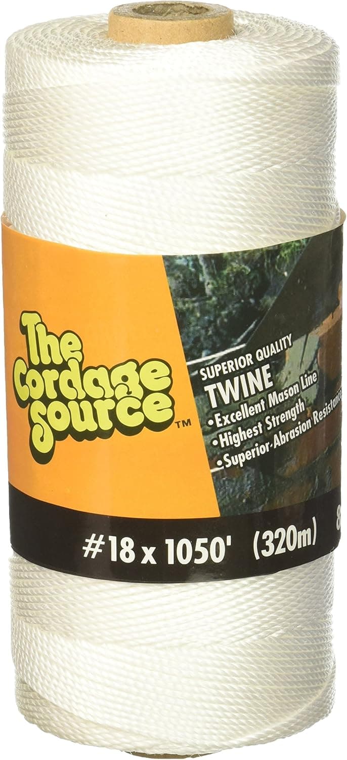 THE CORDAGE SOURCE NYLON TWINE, WHITE, #18 X 1050' 82-WA