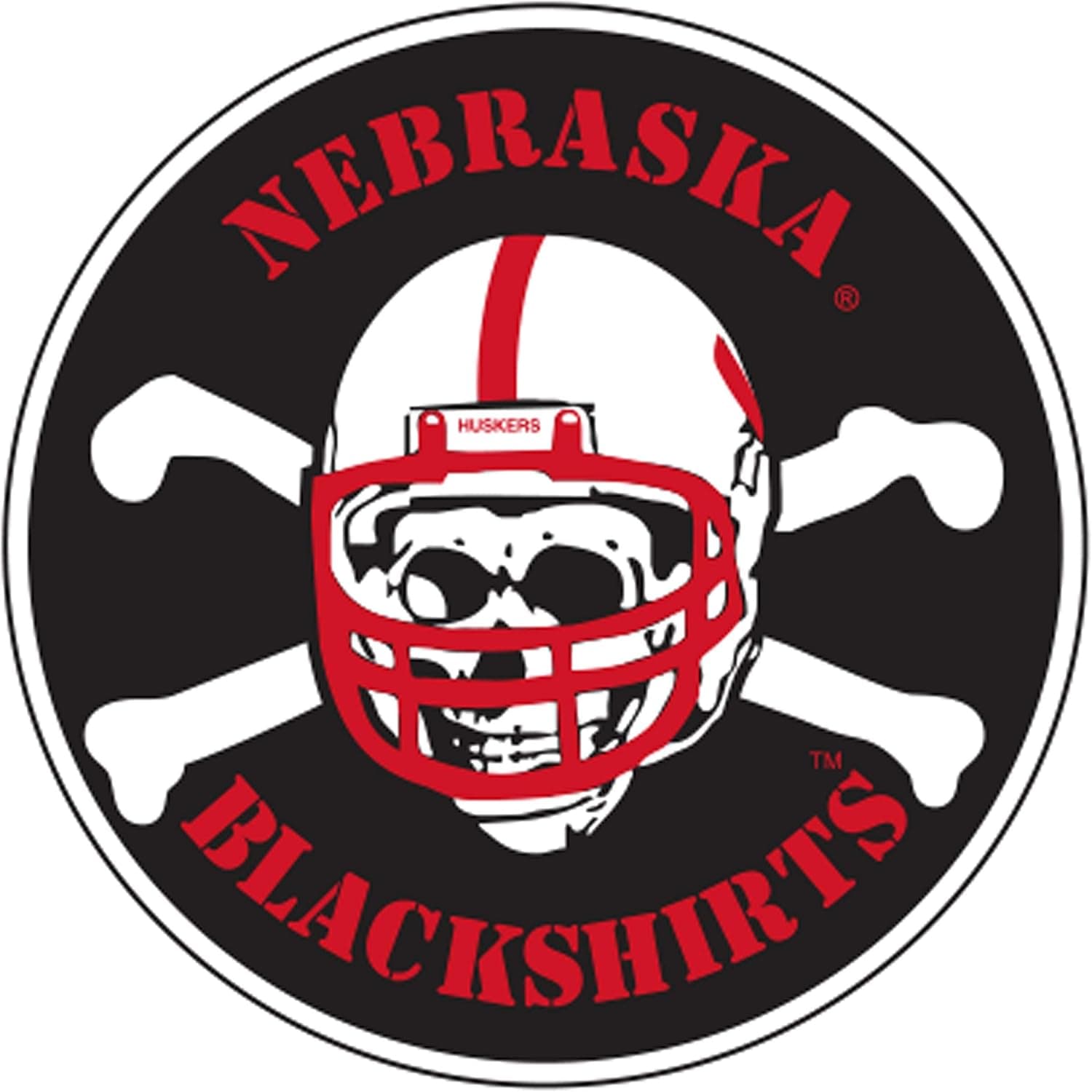 Craftique Nebraska Decal (Nebraska BLACKSHIRTS Decal (3''4''6''12''), 4 in)