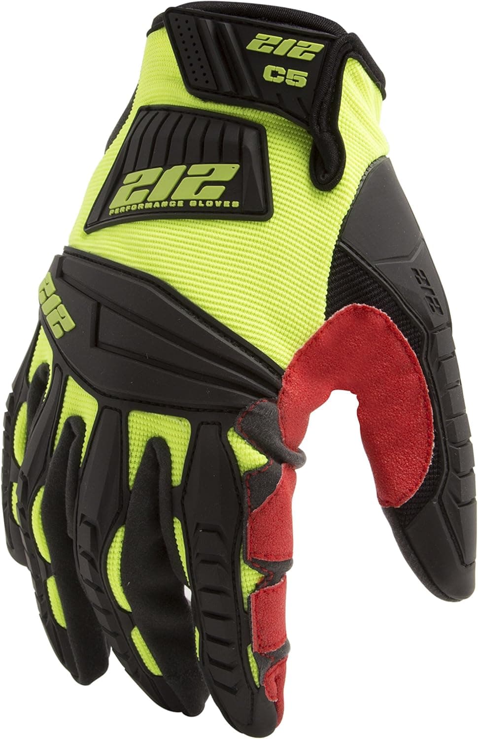 212 Performance Super Hi-Vis Cut Resistant Gloves for Mechanics, Woodworking, and Construction, (EN Level 5, ANSI A4) (Small)