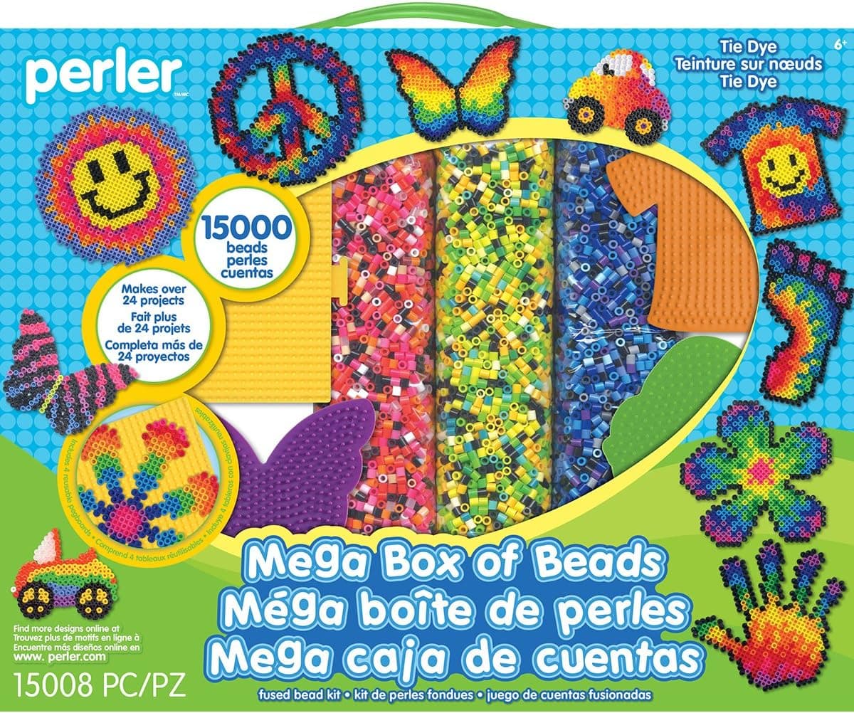 Perler Beads Tie Dye Mega Activity Kit, 15000 pcs