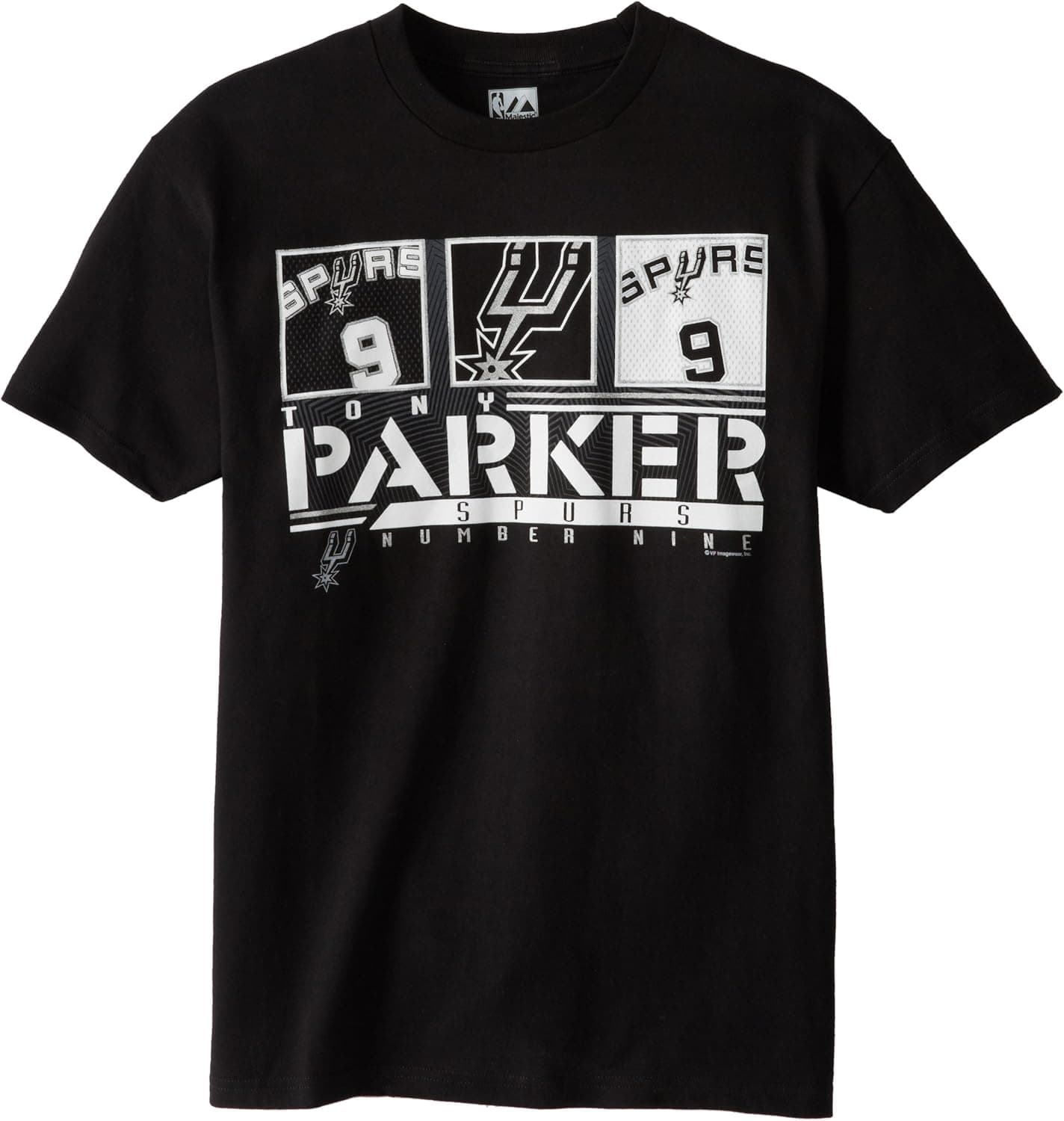 NBA San Antonio Spurs Tony Parker Big Leagues Crew Neck Tee Shirt