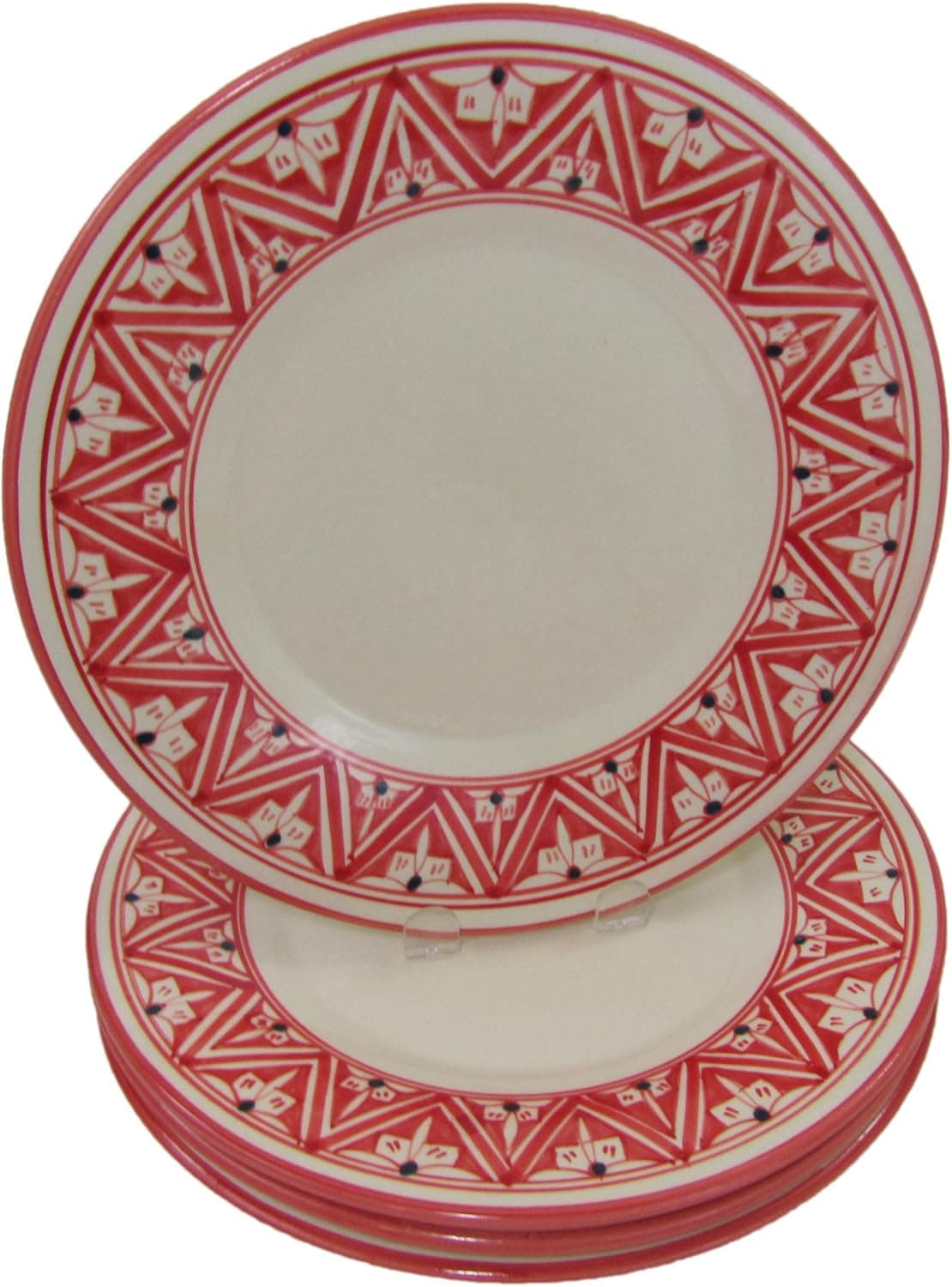 Le Souk Ceramique NJ43 Stoneware Dinner Plates, Set of 4, Nejma