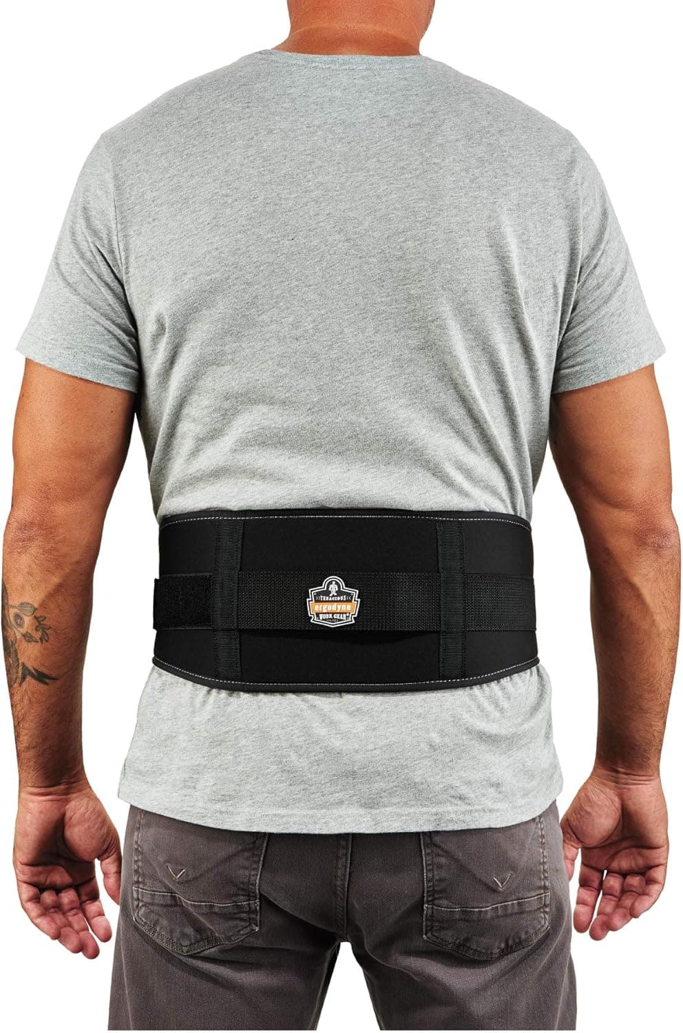 Ergodyne ProFlex 1505 Low-Profile Weight Lifters Back Support, Large, Black