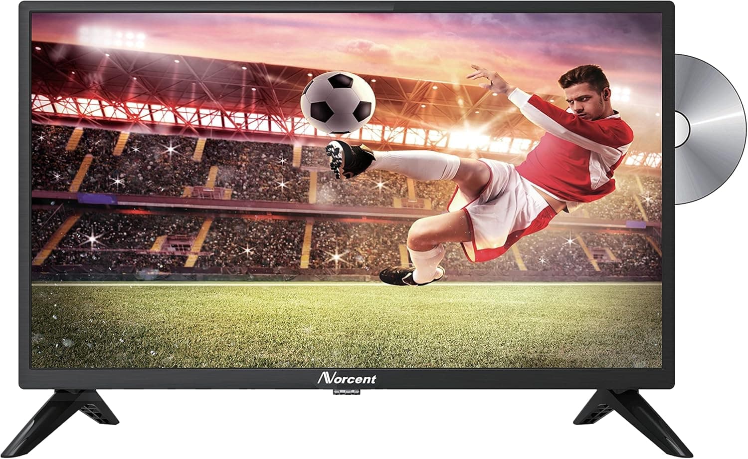 Norcent 24 Inch 720P LED HD Backlight Flat DVD Combo TV, VGA USB HDMI Digital TV Tuner Cable, Build-in DVD Player Dual Channel 3W Speakers Monitor Television (24 inch)