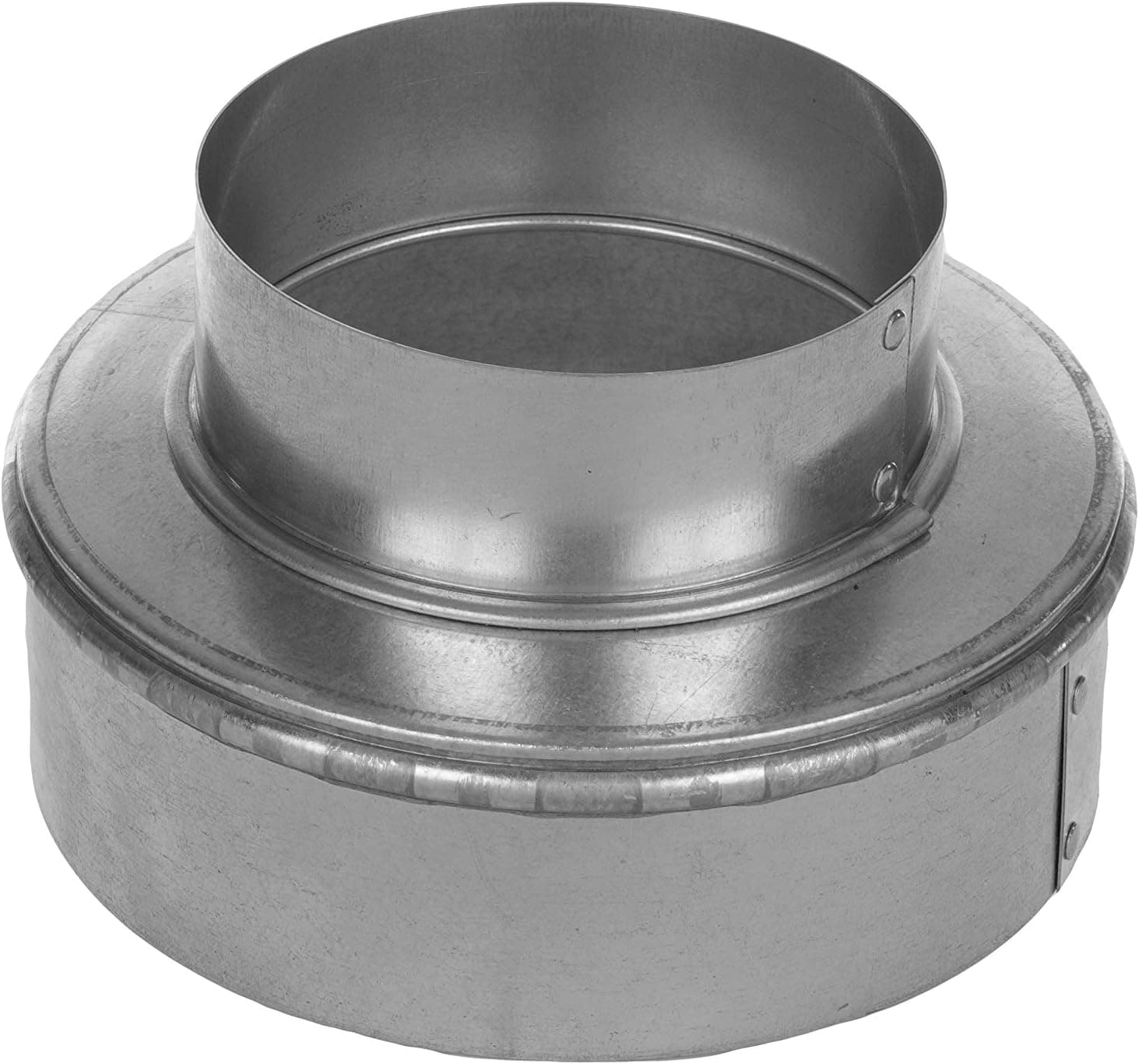 FAMCO Increaser Reducer Adaptor Connector for Heating Cooling Ventilation Ducts. Heavy Duty 26 Gauge Galvanized Steel Increaser Reducer.