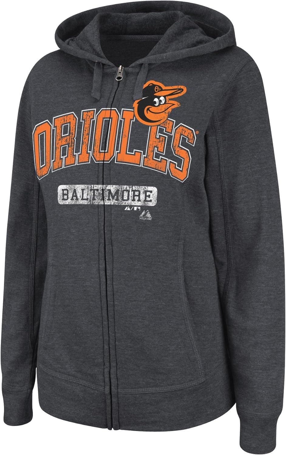 MLB Baltimore Orioles Real Flava Long Sleeve Full Zip Hoodie Women's