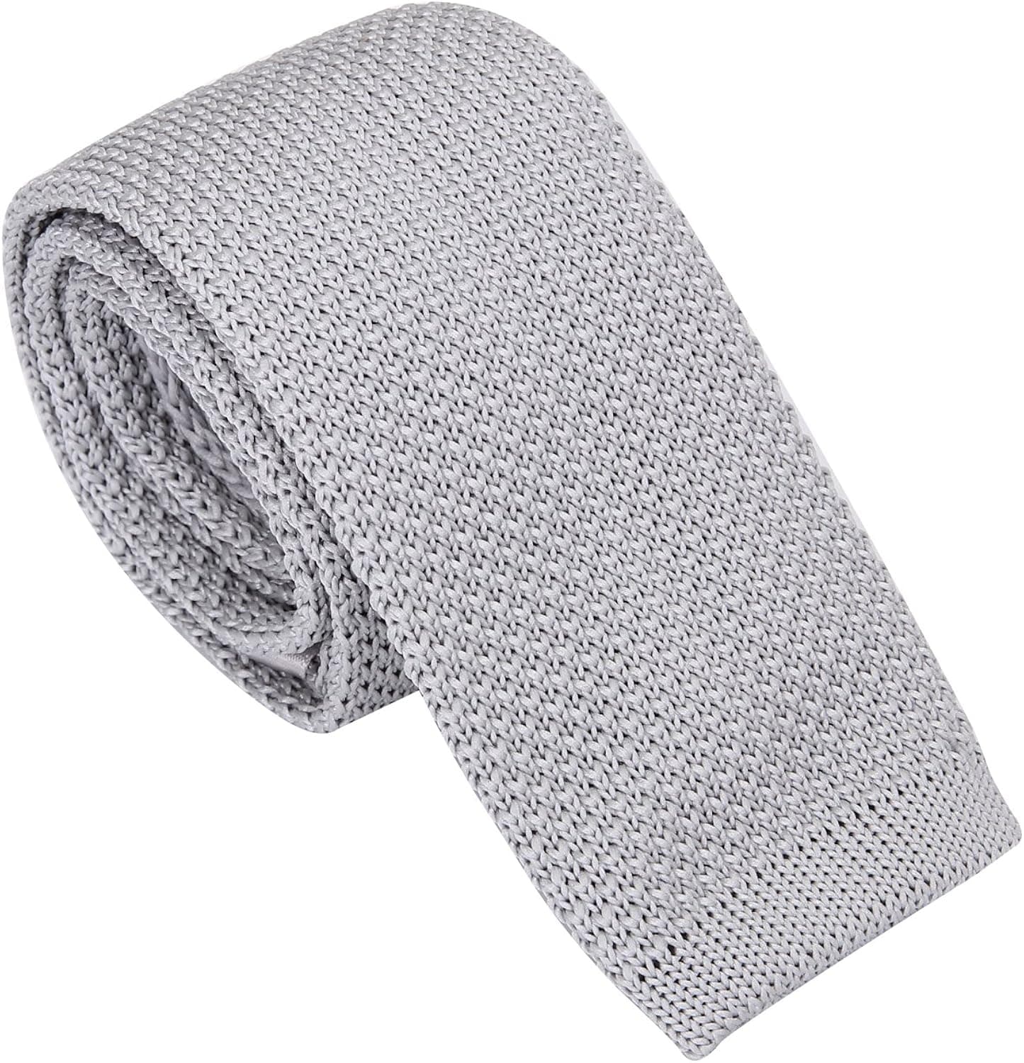 AngelShop Vintage Casual Mens Solid 2" Skinny Knit Tie For Groom