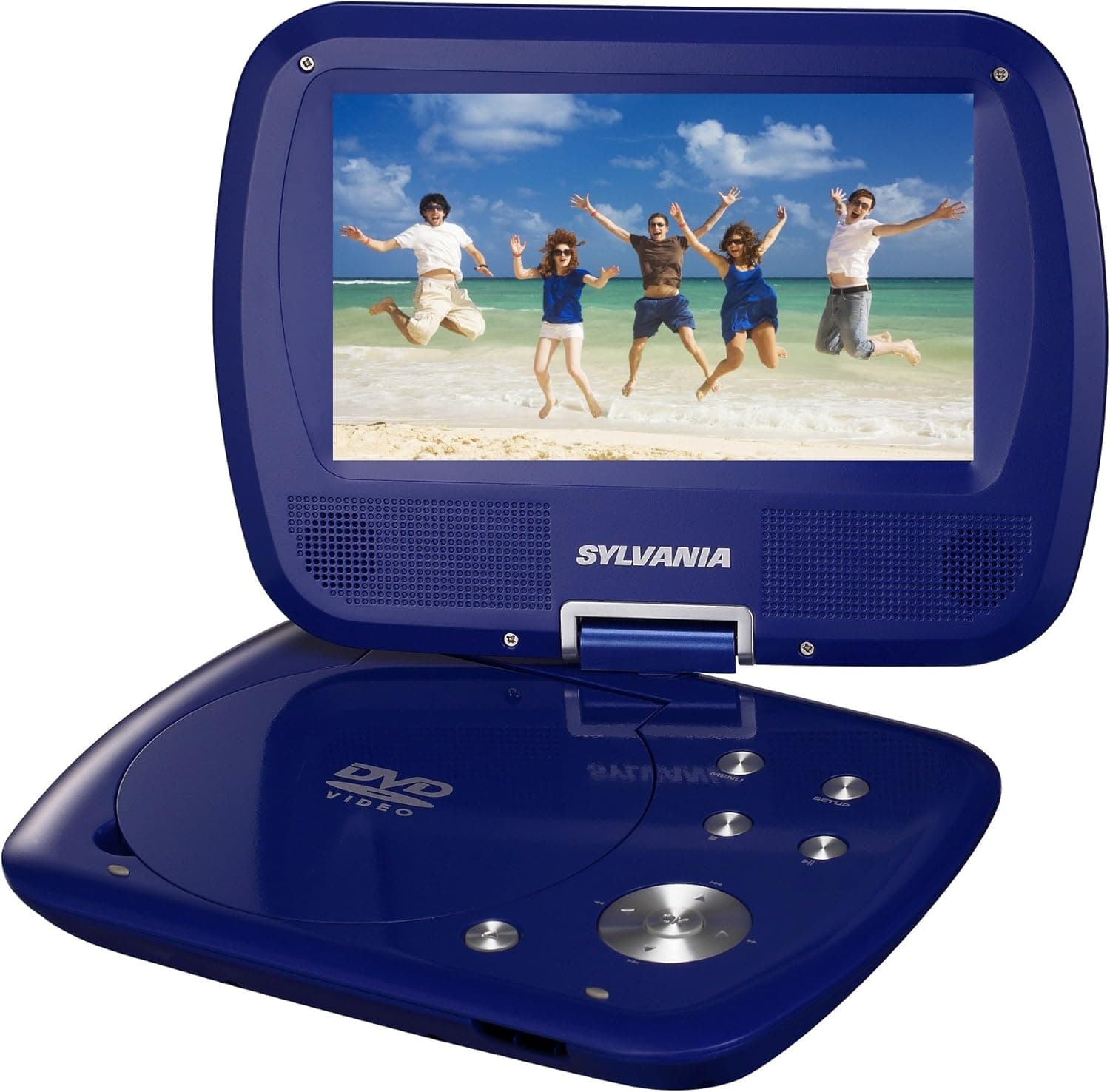 Sylvania SDVD7037 7-Inch Portable DVD Player with Swivel Screen - Blue